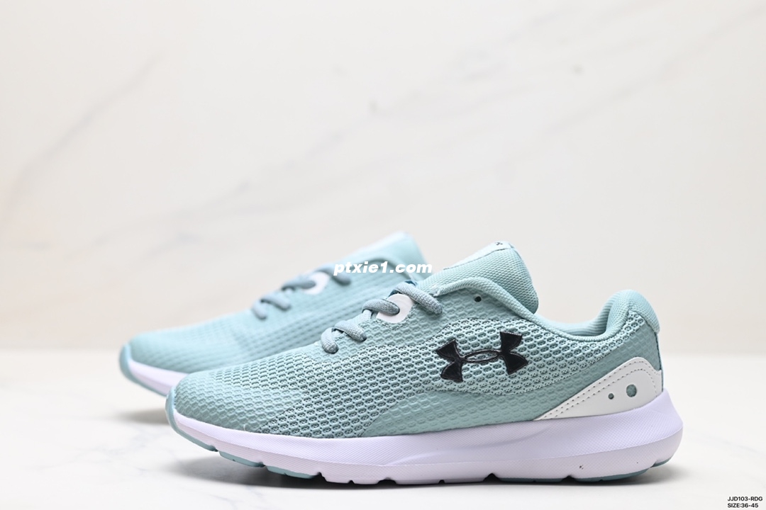 公司级✅Under Armour Surge 3 安德玛运动舒适 织物减震防滑耐磨透气 低帮休闲跑步鞋 货号:3024894-302 尺码:36-45 ID:JJD103-RDG