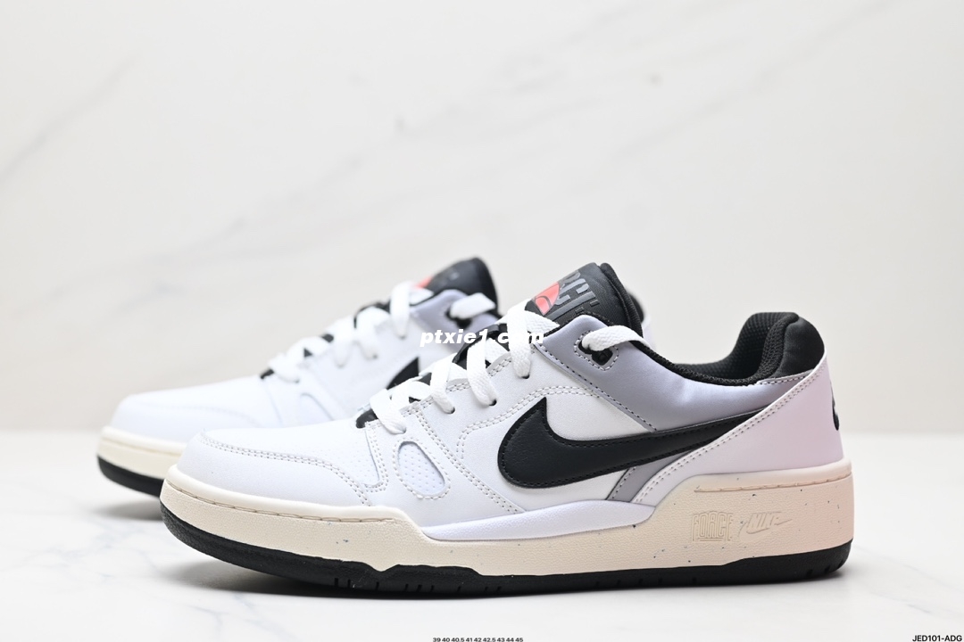 公司级✅耐克Nike FULL FORCE LO扣篮系列低帮休闲运动滑板板鞋采用软质牛剖皮鞋面材质#正确后跟反口里弧度#原厂中底布正确印刷#鞋垫嵌入缓震乳胶+Sole真气垫装置#原比值开发耐磨橡胶大底❗ 货号:FB1362-101 尺码:39 40 40.5 41 42 42.5 43 44 45 ID:JED101-ADG