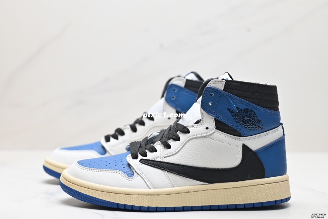 公司级✅AJ1倒勾Travis Scott x Air Jordan 1 ” Reverse Mocha “ AJ1乔1 联名倒钩 高帮文化篮球鞋  货号:DZ4137-700 尺码:36-46 ID:JKD575-RDH