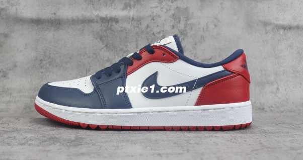 乔丹Air Jordan 1 Low Golf纯原版本高尔夫AJ1蓝白红低帮板鞋 莆田AJ工厂 货号：DD9315-113