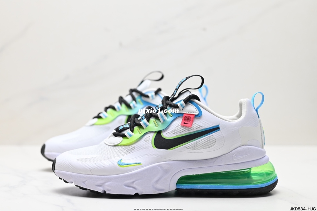 公司级✅耐克NiKe Air Max 270 React Ww大气垫 减震 耐磨 休闲跑步鞋 货号:CK6457-100 尺码:36 36.5 37.5 38 38.5 39 40 40.5 41 42 42.5 43 44 45 ID:JKD534-HJG