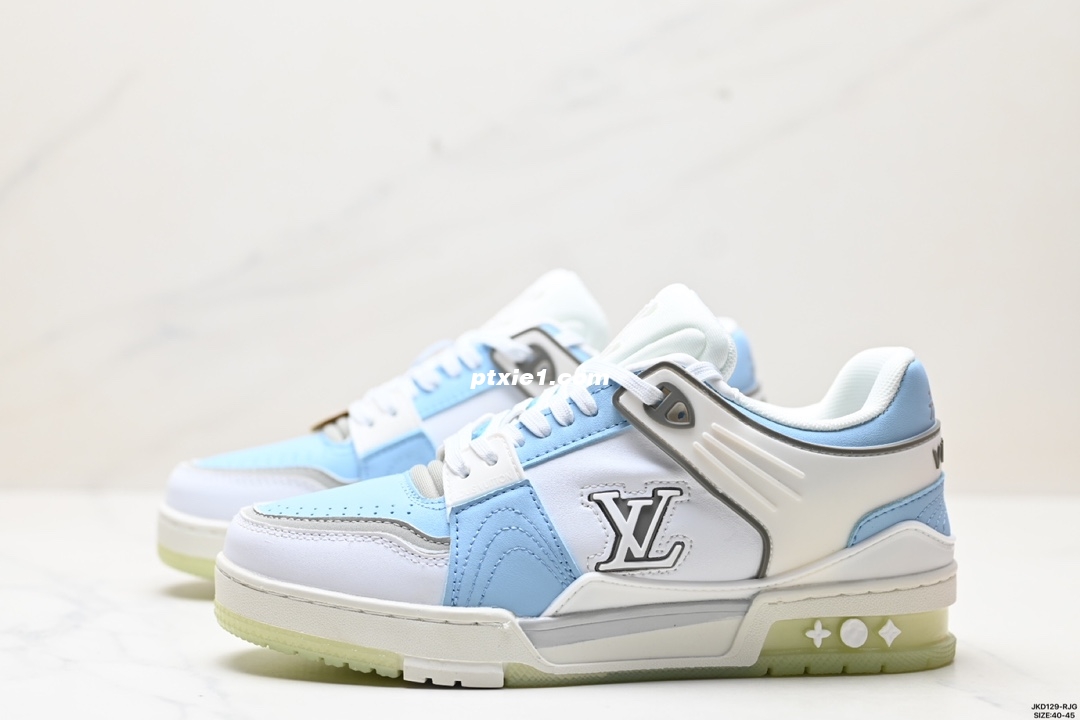 公司级✅全新LV路易威登Louis Vuitton Trainer Sneaker Low休闲运动文化百搭板鞋  尺码:40-45 ID:JKD129-RJG