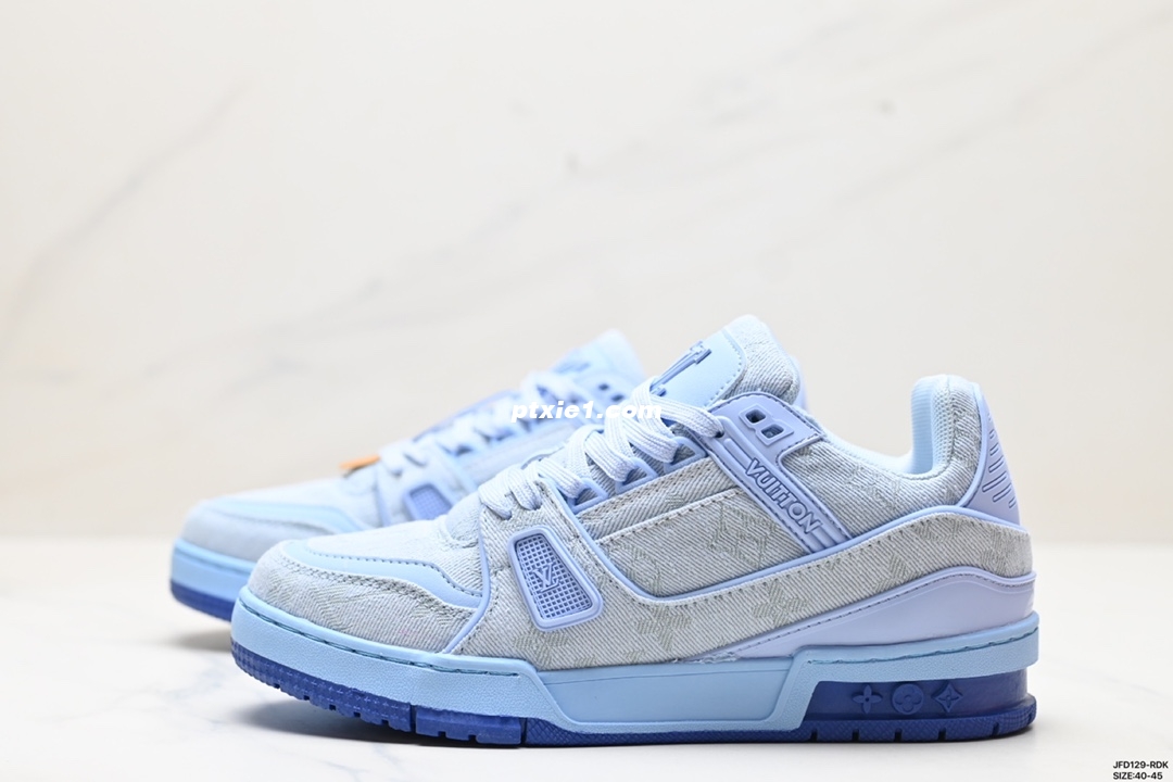 公司级✅全新LV路易威登Louis Vuitton Trainer Sneaker Low休闲运动文化百搭板鞋  尺码:40-45 ID:JFD129-RDK