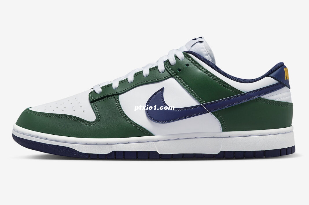 Nike Dunk Low Color: Fir/Midnight Navy-White-University Gold Style Code: FV6911-300 36----46