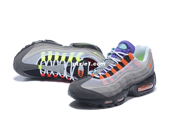 Nike Air Max 95 OG QS “BLACK/SAFETY ORANGE/VOLT”彩虹带 810374-078 36-46