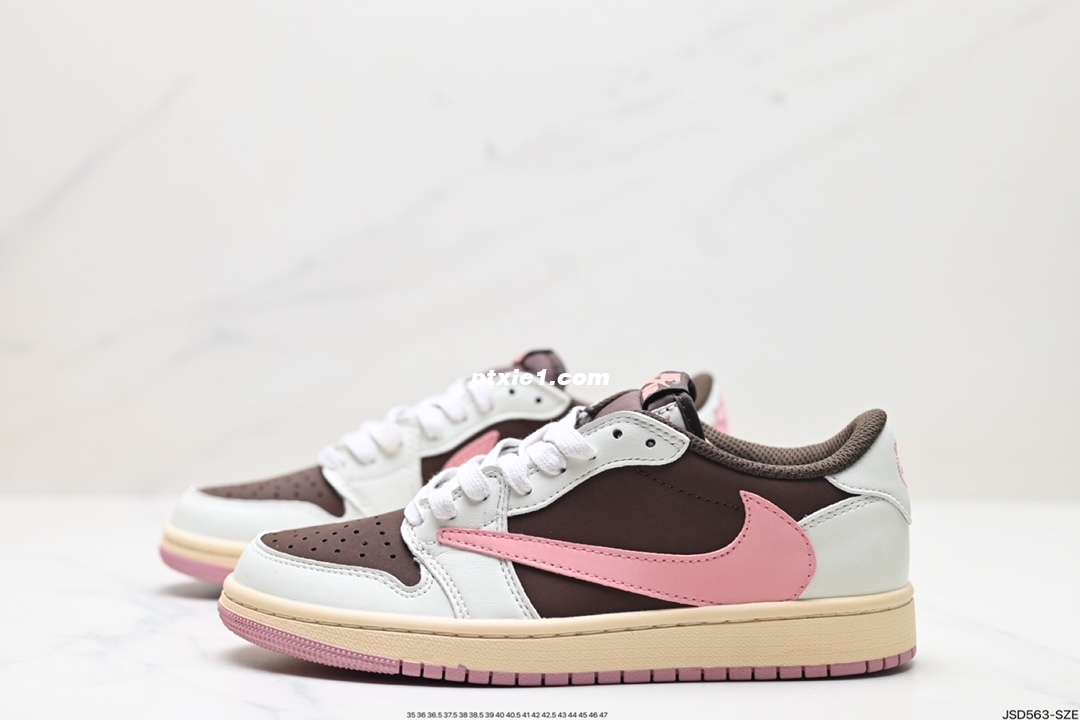 公司级✅AJ1倒勾Travis Scott x Air Jordan 1 ” Reverse Mocha “ AJ1乔1 TS 闪电倒钩 低帮文化篮球鞋 完美品质出货 细节如图所示  鞋面切割工整  冲孔整齐干净 中底拉帮线 整体清洁度非常好 货号:DZ4137-206 尺码:35.536 36.5 37 38 38.5 39 40 40.5 41 42 42.5 43 44 45 46 47
