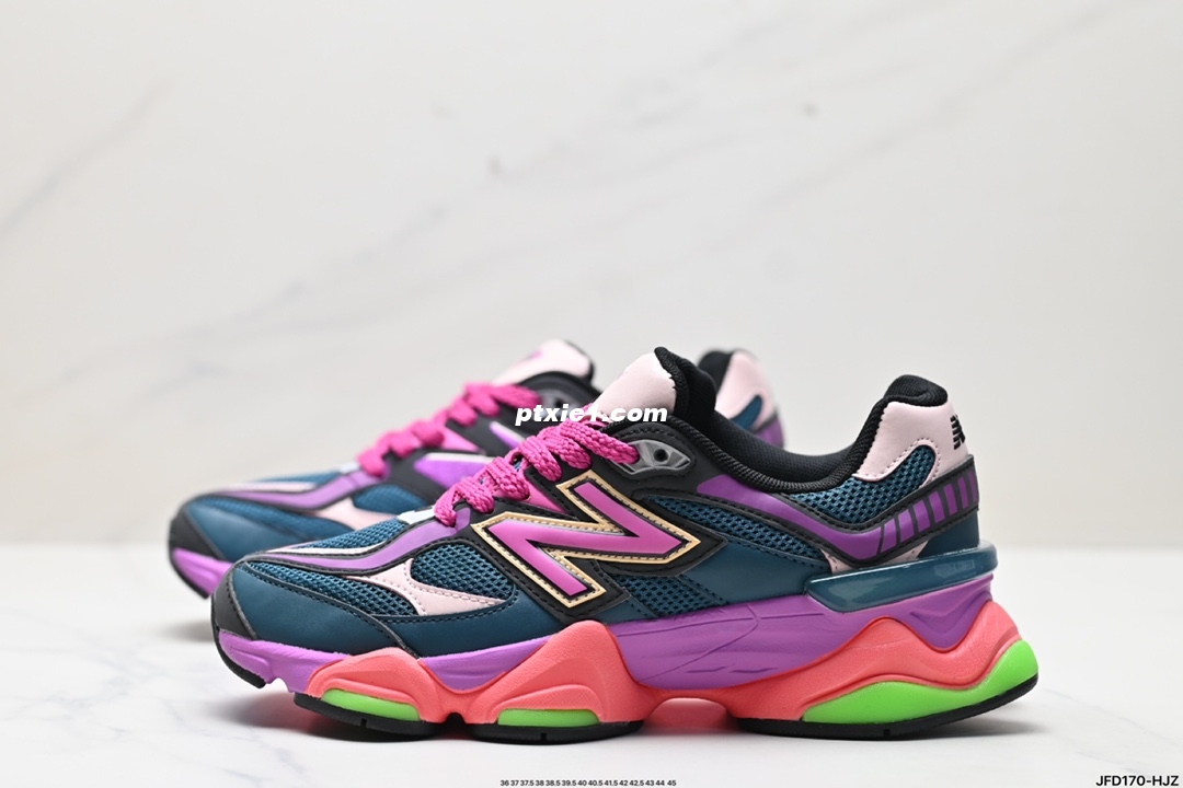 公司级✅New Balance NB 9060 鞋款灵感源自设计师本人对夏日的怀日回忆。鞋面大身由空间双格及磨砂鞋面拼接而生，配以柔和、温暖的粉橘色调，夏日氛围拉满采用大面积网眼以及麂皮材质覆盖鞋身，还原经典气质。搭载ABZORB避震科技，由泡沫聚酯制成，上脚可以有效减少由鞋底反弹对身体及双腿的冲击 货号:U9060NBX