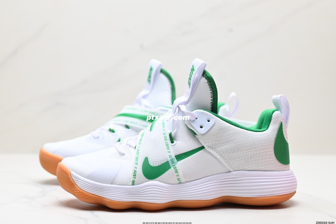公司级✅耐克Nike React HyperSet袜套加绑带运动 排球鞋男女鞋 货号:DJ4473-100 尺码:36 36.5 37.5 38 38.5 39 40 40.5 41 42 42.5 43 44 45 lD:ZDD242-DJH