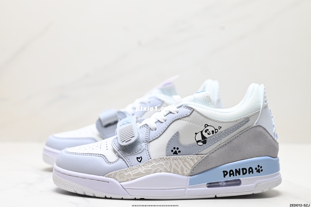 公司级✅Nike Jordan Legacy 312 Low Glacier Blue BNK 幸运熊猫 团结美好 国宝 防滑耐磨防水 低帮 复古定制篮球鞋 货号:HJ3483-101 尺码:36 36.5 37.5 38 38.5 39 40 40.5 41 42 42.5 43 44 45 46 47.5