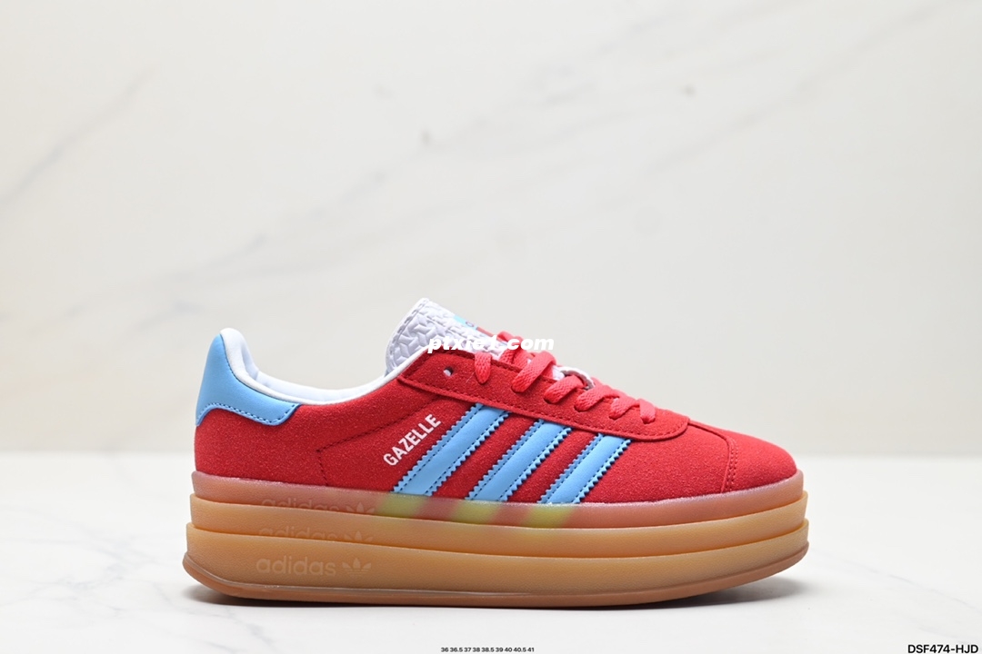 真标✅Ad Originals Gazelle Bold 复‮单古‬品 三‮草叶‬厚‮休底‬闲防滑耐‮低磨‬帮板鞋 货号:IG1733 尺码:36 36.5 37 38 38.5 39 40 40.5 41