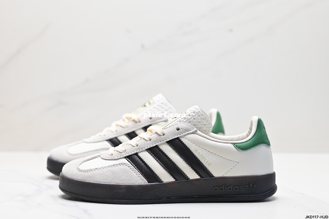 公司级✅adidas Originals Gazelle INdoor 三叶草休闲防滑耐磨低帮板鞋 鞋头出色设计 塑就出众贴合感 稳固的后跟贴合足部曲线设计 软弹舒适 不易磨脚 橡胶鞋底配合防滑纹路设计 平稳抓地 官方货号:IH0376 尺码:35.5 36 36.5 37 38 38.5 39.5 40 40.5 41.5 42 42.5 43 44 45