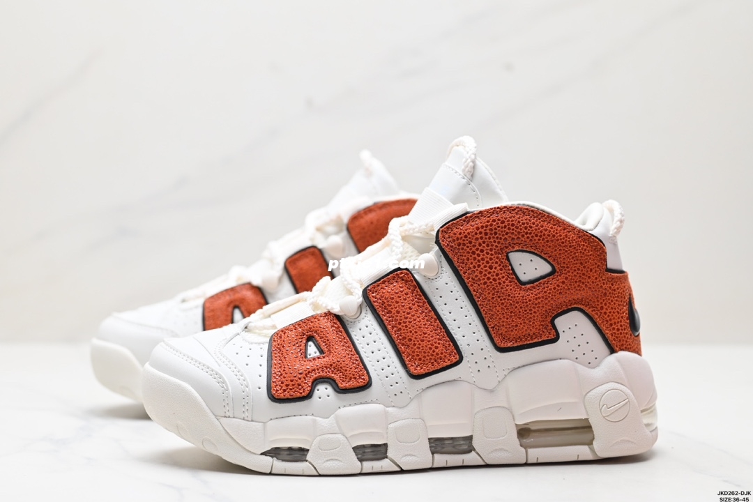 真标✅耐克Nike WMNS Air More Uptempo GS Barely Green 皮蓬初代系列经典高街百搭休闲运动文化篮球鞋美国队配色 货号:DZ5227-001 尺码:36-45 ID:JKD262-DJK